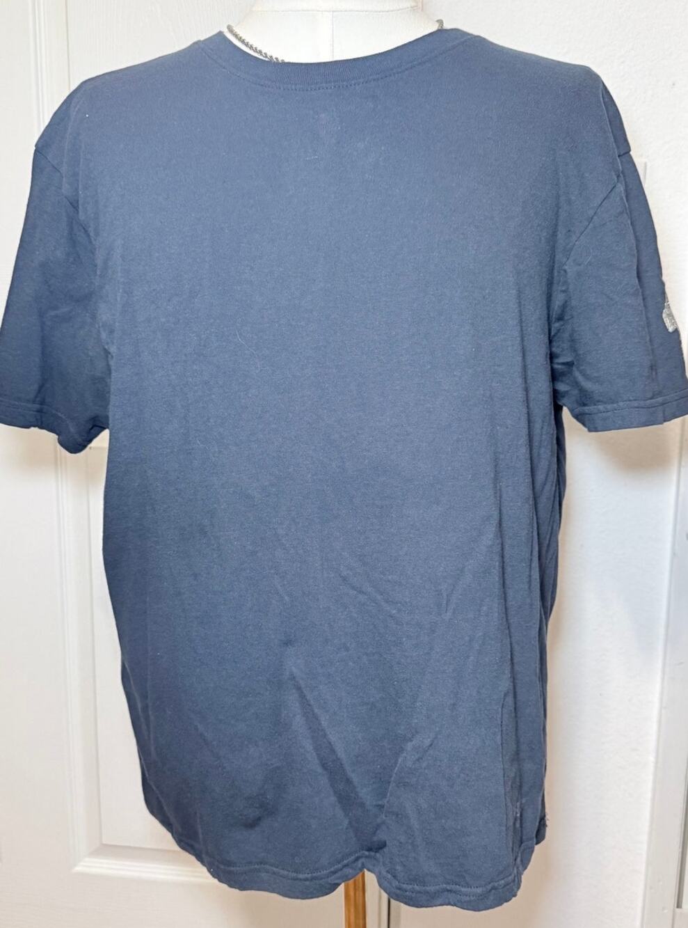 True Religion Mens XL Slate Blue Graphic T Shirt Cotton Crewneck Tee